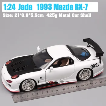 Jada 1:24 váhy classic 1993 Mazda RX-7 FD športové Diecasts & Hračky RX7 pretekárske auto model Kovového miniatúrne deti darček