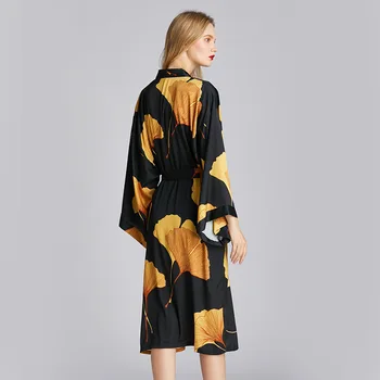 Dámy Tvaru Rayon Kvetinový Tlačené Šaty Žien Japonské Kimono Popruhy Pyžamo Femme Voľné Pohodlné Mäkké Oblečenie Pre Voľný Čas ie Darček