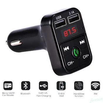 Bluetooth, MP3 Prehrávač, FM Vysielač Bezdrôtového Rádiového modulu Handsfree Adaptér USB Nabíjačka do Auta 2.1 MP3 Prehrávač SD Prehrávanie Hudby