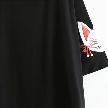 NiceMix ženy T-shirt Klesnutie Tričko Nové Žien Harajuku Štýl Sedem-bod Rukáv kórejský Štýl Voľné Všetky Zodpovedajúce Tričko