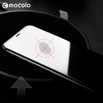 Mocolo Úplné Pokrytie 3D Zakrivené Screen Protector Pohár Plný Lepidlo Film Proti Prachu Chrániť Mikrofón Tvrdeného Skla pre iPhone X iP 10
