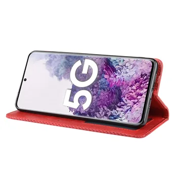 Magnetické Kože Flip puzdro Pre Samsung Galaxy s rezacím zariadením S10 S20 S10E S9 S8 Poznámka: 20 10 9 Ultra Plus Lite 5G A91 A81 Peňaženky Kryt Otvoru pre Kartu