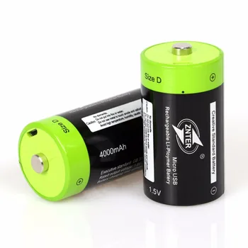 ZNTER 1,5 V Batérie 4000mAh Micro USB Nabíjateľné Batérie D Lipo Batérie LR20 Pre RC Fotoaparát Drone Príslušenstvo doprava Zadarmo