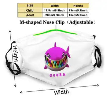 Žralok 6Ix9Ine Gooba Opakovane Masku na Tvár Umývateľný Vonkajší Nos, Ústa Kryt Unisex Móda Pre Mužov, Ženy, Deti 6Ix9Ine Gooba