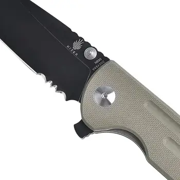 Kizer nôž na prežitie spravodlivosti V4543N2 2020 nové vonkajšie nôž hnedé g10 rukoväť kvalitné plutvy otvoru ručného náradia