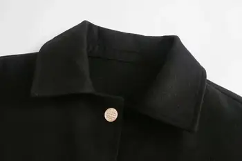 Northflow Bundy Ženy Anglicko štýl Pevné Singel svojim Vrecká Tričko Feminino Femme bunda