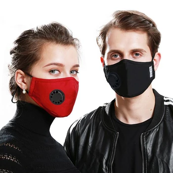Umývateľný Pm2.5 Masku na Tvár Anti-fog Filter Opakovane Maska S Dýchaním Ventil Aktivovaný Filtračný Respirátor Úst Maska