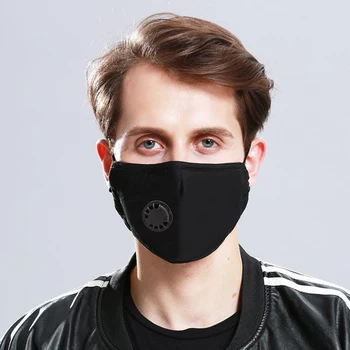 Umývateľný Pm2.5 Masku na Tvár Anti-fog Filter Opakovane Maska S Dýchaním Ventil Aktivovaný Filtračný Respirátor Úst Maska