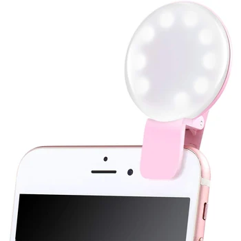 Krúžok Svetlo,Selfie Krúžok Svetlo Nabíjateľná LED, s 3 Režimami Stmievateľné Klip Mini Krúžok Svetlá pre Fotoaparát, Telefón, Tabliet Notebook