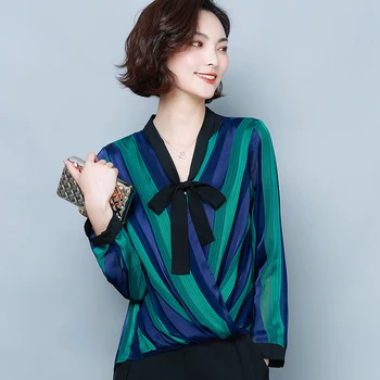 2020 jeseň nový kórejský dámskej módy prekladané tvaru dlho puzdre tričko dámske jeseň office elegantné a pohodlné top