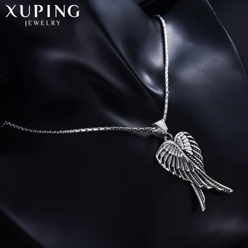 Xuping Romantický Krídla Syntetické Srdce Tvar Náhrdelník Prívesok z Nehrdzavejúcej Ocele, Šperky pre Ženy Valentína M46-30151