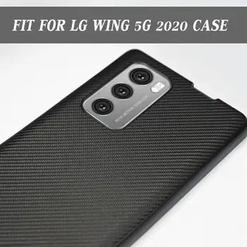 Carbon Fiber Vzor Prípade Kožené Hard Shell Shockproof Ochranu Pre LG Smartphone Krídlo prípade mobilný telefón Vhodný Prípade W1R3