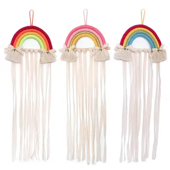 Rainbow Dekorácie Visí Dekor Vlásenky Skladovanie Pás Pre Dievčatá, Sponky Do Vlasov Hairband Organizátor Pásy Držiteľ Ozdoby