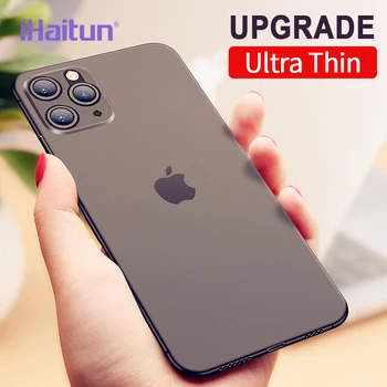 IHaitun Luxusný Telefón puzdro Pre iPhone 11 Pro Max Prípadoch Štíhly Kryt Ultra Tenké Transparentné Späť Na iPhone 11 XS MAX X XR 10 Plný