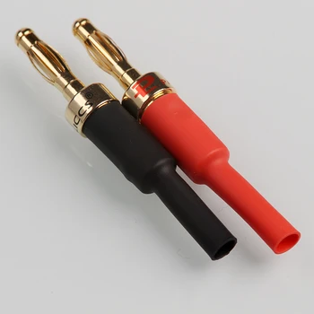 8pcs 4 mm Banánových Zlato Reproduktor DIY Audio Jack Konektor HIFI Kábel Konektory