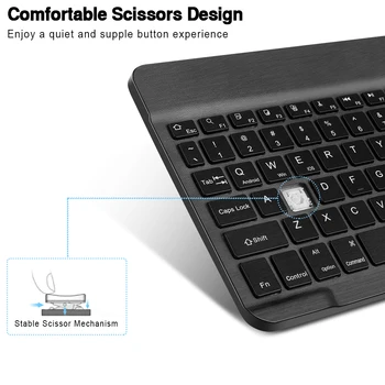 Mini Bluetooth klávesnica RGB Bezdrôtová Klávesnica S Podsvietením Russain Notebook ipad klávesnicou Pre Tablety Telefón, Notebook, Počítač PC