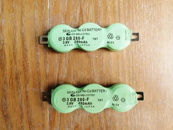 2 ks Orignal Japonsko 3GB280-F 3.6 v 280mah PLC zapečatené Ni-CD Batérie s kartami pre Mitsubishi CNC systém Nabíjateľná Batéria