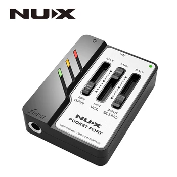 NUX Vrecku Port Prenosné Gitara USB Audio Rozhranie, 192kHz/24bit USB Audio Rozhranie Profesionálnej Gitarové Príslušenstvo