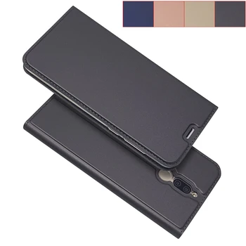 Nova 2i Matný Peňaženky flip Prípade Flip Cover obal pre Huawei Nova 2i Magnetické adsorpcie prípade podnikania závesu
