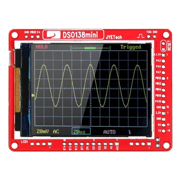 DSO138 Mini Digital 1MSa/s 0-200KHz Osciloskop DIY Kit SMD Súčiastky Pre-spájkované Elektronické Učenie Set s Priehľadným Prípade