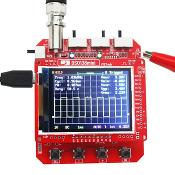 DSO138 Mini Digital 1MSa/s 0-200KHz Osciloskop DIY Kit SMD Súčiastky Pre-spájkované Elektronické Učenie Set s Priehľadným Prípade