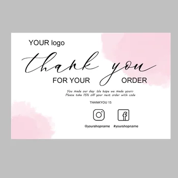 Ružová Ďakujem Business Vloženie Karty Ďakujeme, že Ste Malé vizitky Pridať logo a Sociálne Médiá Ikony