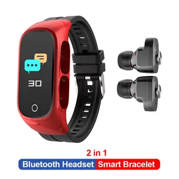 N8 Smart Hodinky Muži Ženy 2020 Bezdrôtová Hovor Headset Hudby Náramok TWS Slúchadlá Fitness, Šport Tracker Inteligentný Náramok