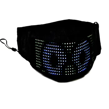 Magic Maska na Tvár Masku Opakovane Osvetlené LED Matice Bluetooth Aplikácia Riadená USB Nabíjateľné Vianočné Tanečné Party Koncert darček