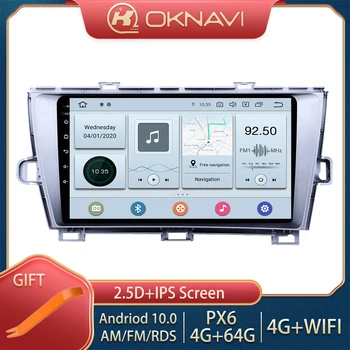 4G 64 G autorádia pre Toyota Prius 3 XW30 2009-LHD Multimediálne DVD Prehrávač 1 2 Din Android 10 8 Jadro Autoradio Stereo Anténa