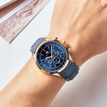 MINIFOCUS Mužov Sledujte najlepšie Luxusné Značky Obchodné Hodiny pánske náramkové hodinky Chronograf Športové Quartz Mužské Hodinky Relogio Masculino