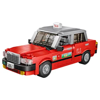 LOZ malé častice vypísané mini stavebné bloky, Hong Kong taxi taxi model mini modelovanie kreatívny darček pre deti