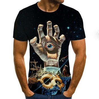 Nové Mužov 3D T-shirt 2020 Bežné Krátky Rukáv O-Krku Móda Tlačené 3D t shirt Mužov Kvalitné tričko Značky