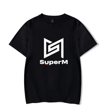 KPOP Super M T Shirt SuperM TAEMIN BAEKHYUN KAI TAEYONG DESAŤ ZNAČKA LUCAS kórejský Streetwear Hip Hop Krátky Rukáv Bavlna T-Shirt