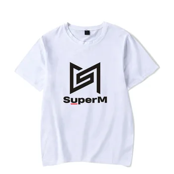KPOP Super M T Shirt SuperM TAEMIN BAEKHYUN KAI TAEYONG DESAŤ ZNAČKA LUCAS kórejský Streetwear Hip Hop Krátky Rukáv Bavlna T-Shirt