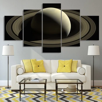 Rám Obývacia Izba HD Tlačený Obraz Na Plátno na Stenu 5 Panel Krásne Saturn Modulárny Dekorácie Plagáty Umenie Domov Moderného Maliarstva