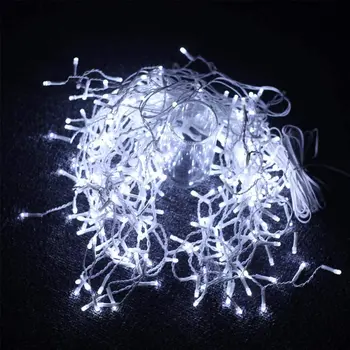 4/8/12/16M Vianočné String Svetlá Časti Záhrady Ulici Vonkajšie Dekoratívne Víla Svetlo LED Záves Cencúľ Garland String Svetlá