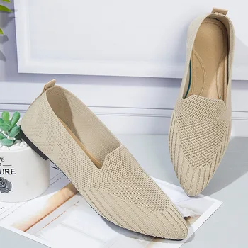 2020newflyingwovenwomen'sshoessummer poukázal módne topánky softbottomnon-slipflatshoescomfortableshallowmouthcasualshoes sandále