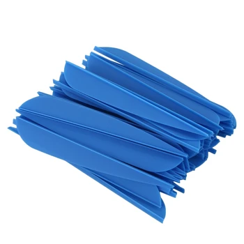 Šípky Lopatkami 4 Palcový Plastové Pierko Fletching pre KUTILOV, Šípky, Lukostreľba 50 Pack(Modrá)