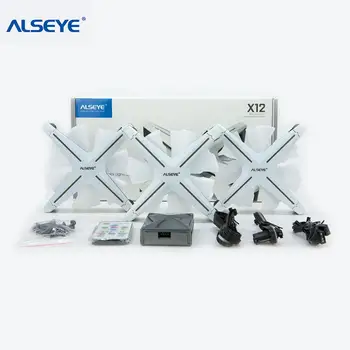 ALSEYE X12 Nastavenie RGB 120mm PC Ventilátor Kompatibilný s Ausu Gigabyte Msi Doska Ovládanie RGB(Musia byť použité s 3-ventilátor je nastavený)