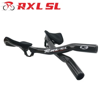 RXL SL Cyklistické Triatlone Bicykli Extender 340 mm Cestnej Bike Carbon Aero Tyče 3 K Lesklý/Matný Čierny Zvyšok Riadidlá TT Bar Končí