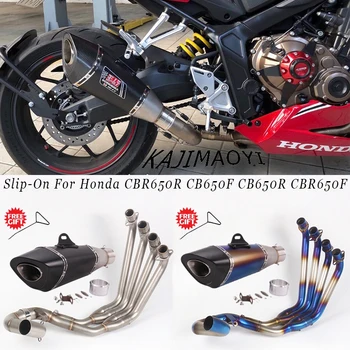Pre Honda CBR650R CB650F CB650R CBR650F Motocykel Vyčerpať Celý Systém Uniknúť Upravené Nehrdzavejúcej Ocele Prepojenie Potrubia Šál Slip-On
