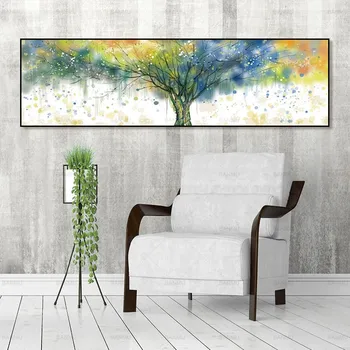 Moderné umelecké maľovanie na stenu obrázok, dekoratívne umenie, maliarske plátna nástenné art obývacia izba a plagát, obraz art print strom bez rámu