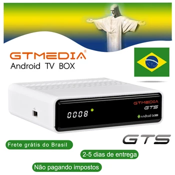 GTmedia GTS Android TV BOX 2G/8GB 4k Amlogic S905D wifi DVB-S2 a DVB S2 Cline Satelitný Prijímač tv box brasil M3U zásob v brazílii