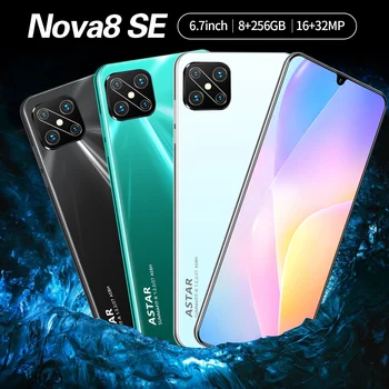 Globálna Verzia Nova8 SE 5G Mobilný Telefón MTK 6889 8 GB+256 GB 6.7