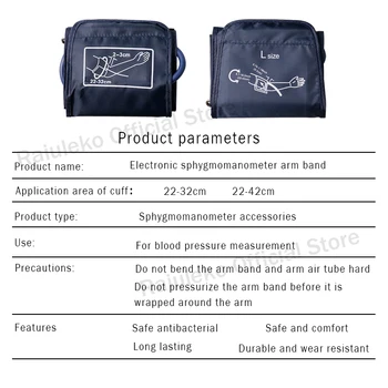 1Pcs 22-32 cm&22-48 cm Dospelých Rameno Jednej tube Krvný Tlak Sphygmomanometer Manžeta pre Blood pressure Monitor Meter Tonometer