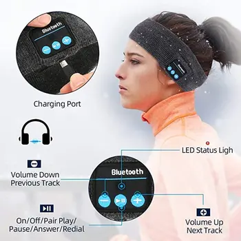 Bezdrôtové Slúchadlá Bluetooth Športové Hlavový Most Hifi Slúchadlá Stereo Headset Spánku Očná Maska Prehrávač S Mic