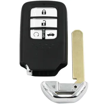Pre Honda Accord 4 Tlačidlá Auto Keyless Smart Key Keyless Go Diaľkové Tlačidlo s 4A Čip 434Mhz s Logom a Čepeľ