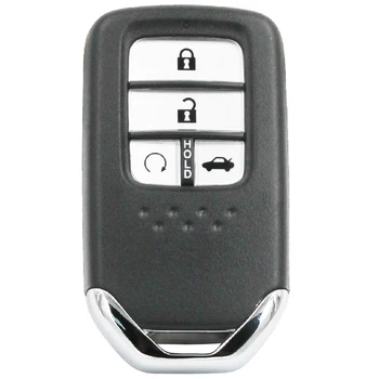Pre Honda Accord 4 Tlačidlá Auto Keyless Smart Key Keyless Go Diaľkové Tlačidlo s 4A Čip 434Mhz s Logom a Čepeľ