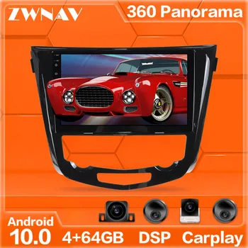S 360 Kamery DSP carplay Android 10 Auto Headunit DVD Prehrávač Na Nissan X-Trail Qashqai roky 2013-2017 GPS Navi Multimediálny Prehrávač
