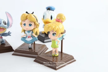 Disney Princezná Alice víla Donald Duck Steh 4pcs/set 7 cm Akcia Obrázok Anime Dekorácie Zber Figúrka Hračky model dieťa